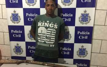Suspeito de matar a filha de 1 ano foi encontrado com a arma do crime (Foto: Divulgação/Polícia Civil) 