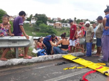 Idosa é atropelada por motociclista na BR-316, em Santana do Ipanema