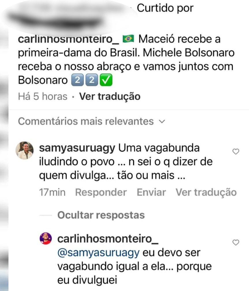 Michelle Bolsonaro conta que filha Laura foi xingada de 'puta' na escola
