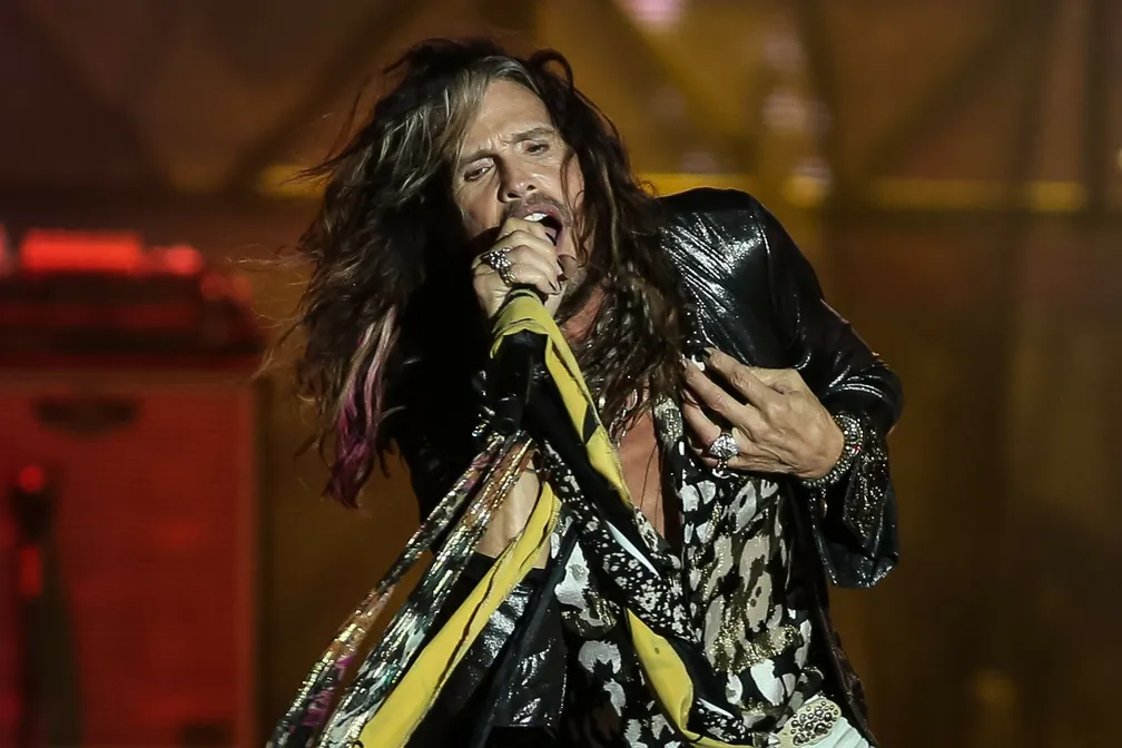 Steven Tyler canta no show do Aerosmith no Rock in Rio 2017 — Foto: Fábio Tito / G1