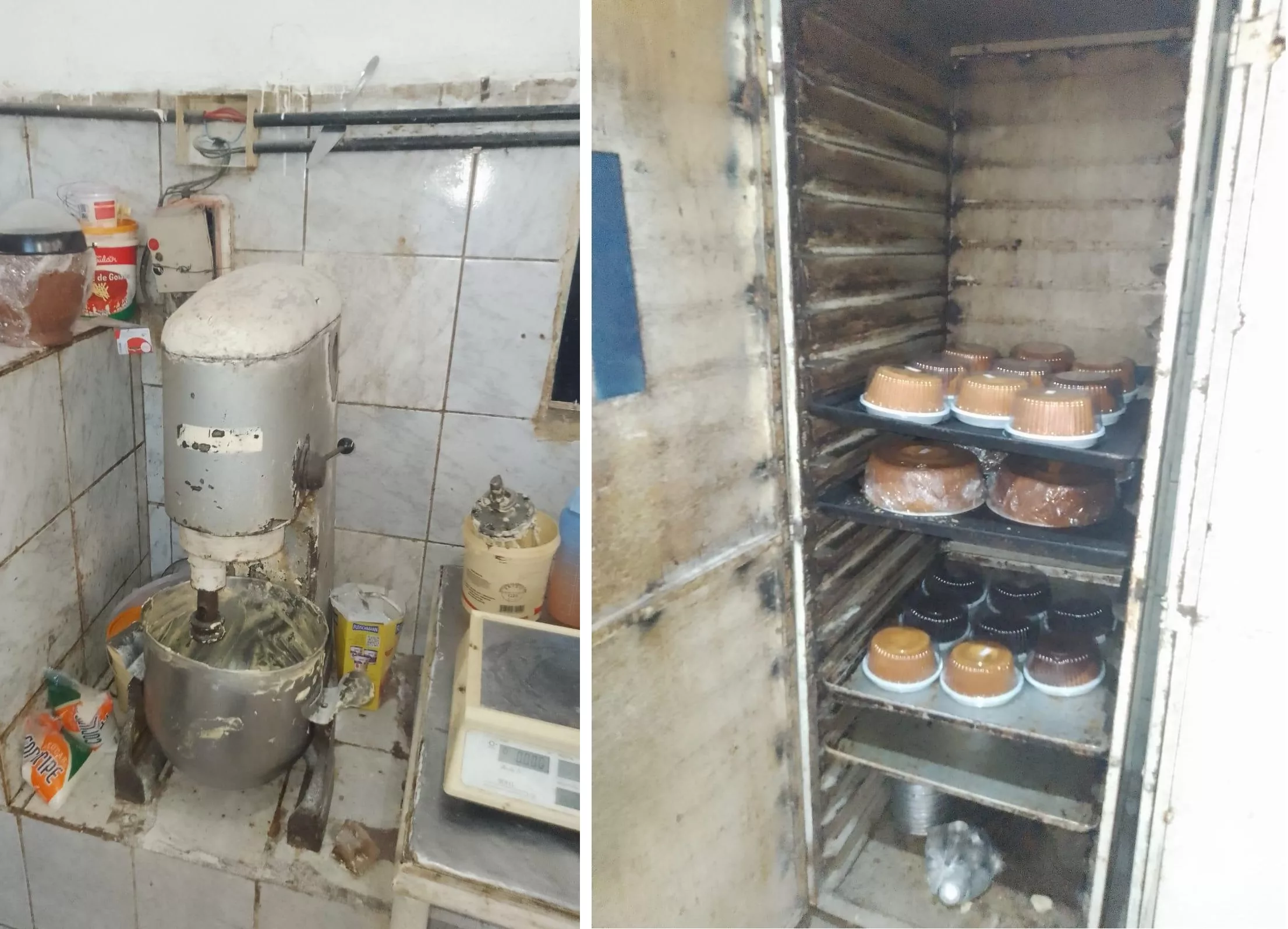 Fiscalização interdita fábrica de salgados e bolos com condições
